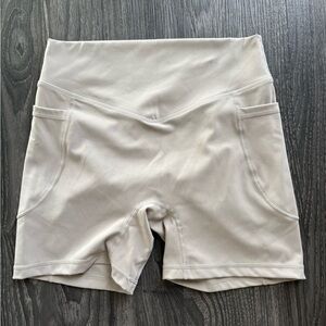 Women's Cream Bike Shorts